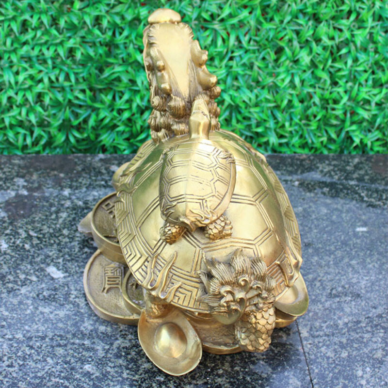 铜龙龟摆件 黄背小龟龙龟家居饰品，开业与工艺礼品的完美融合